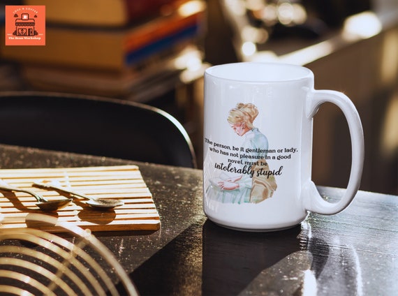 Jane Austen Mug, Northanger Abbey Cup, Pleasure in A Good Book, Bookish Gift  for Romance Book Readers, Christmas Present for Sister Daughter - Etsy