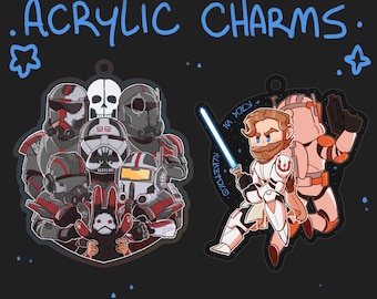 Space Guy Acrylic Charms