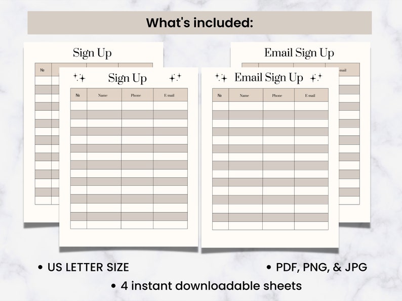 Minimal Email Sign up List Template Downloadable Pop up Event Sign up Minimal Email Sign up List Template Downloadable Pop up Event Sign up