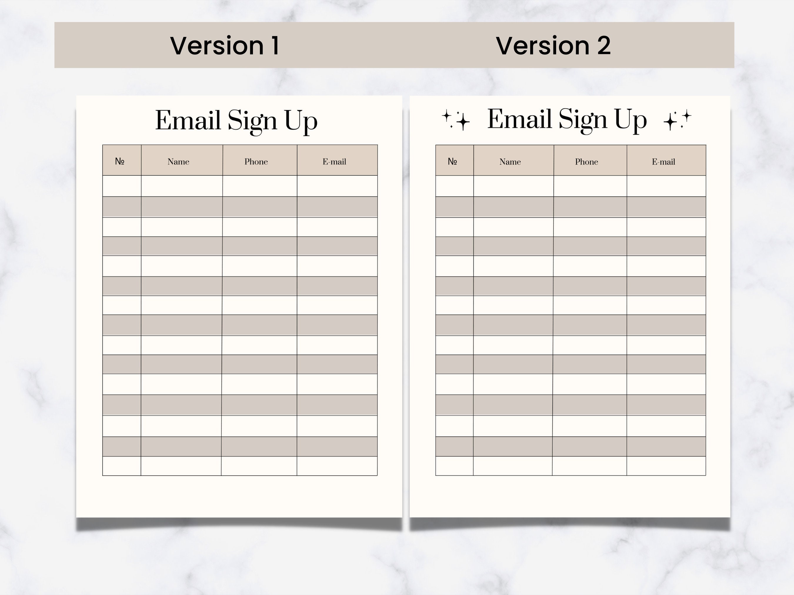 Minimal Email Sign up List Template Downloadable Pop up Event Sign up ...