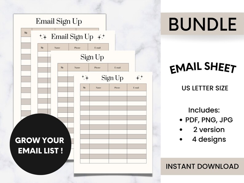 Minimal Email Sign up List Template Downloadable Pop up Event Sign up Minimal Email Sign up List Template Downloadable Pop up Event Sign up