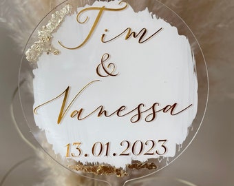 Cake Topper personalisiert Taufe Torte Acryl