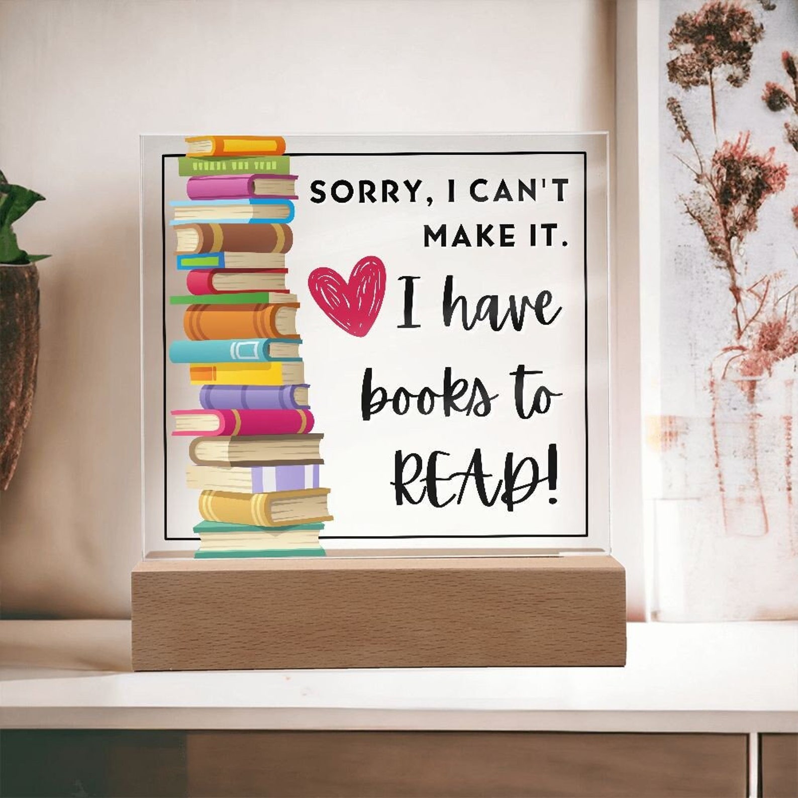 Funny Book Decor Bookshelf Sign Book Lover Funny Gift for - Etsy