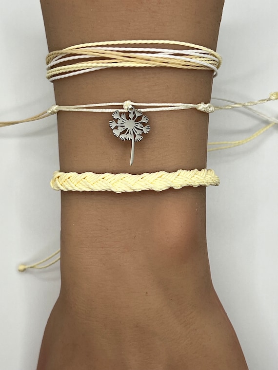 Dandelion Bracelet Dandelion Jewelry Wishing Flower Pura Vida Like