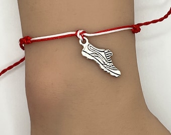 Running Shoes Bracelet Track and Field Jewelry Cross Country Build Your Own Bracelet Wax String Cord Pura Vida Like Friendship Bracelet XC