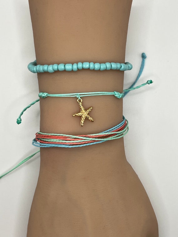 Starfish Bracelet Set Tropical Summer Beach Jewelry Pura Vida