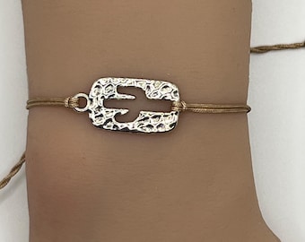Handmade Cactus Bracelet Adjustable String Cord Custom Color Personalized Charm Jewelry Gift for Plant Nature Lovers Country Western Desert