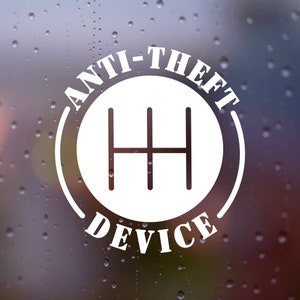 Anti-Theft Device - Vinyl Decal for Cars