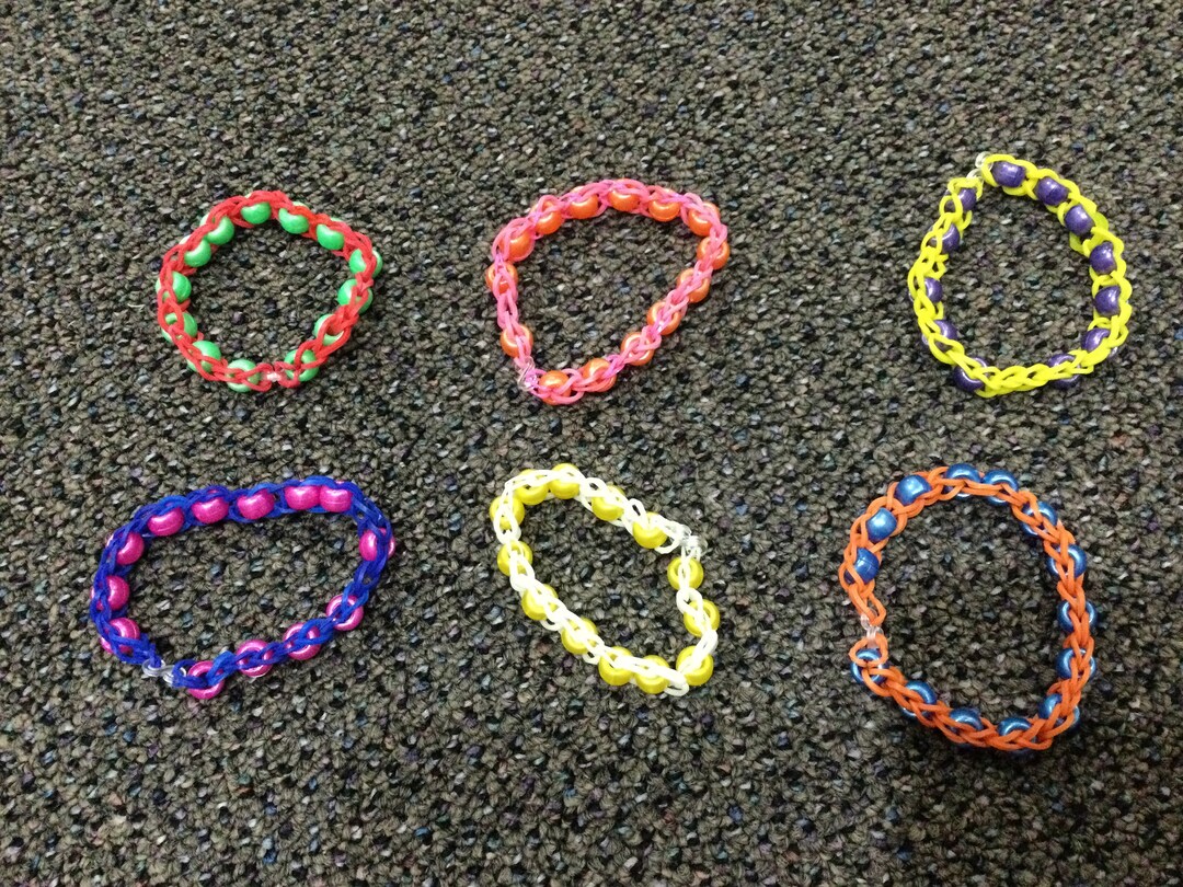 Beaded / Rubber Band Bracelet Etsy