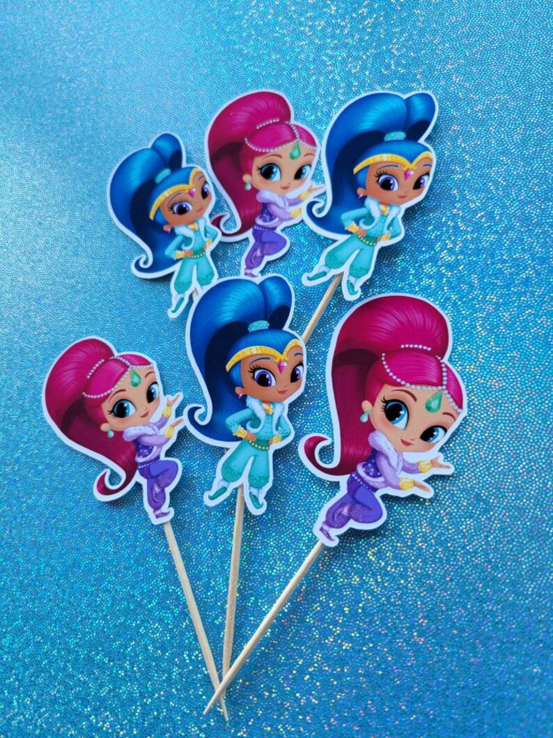 Shimmer and Shine Cupcake Toppers Set of 12 - Etsy