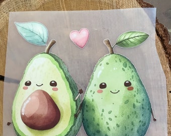 Bügelbild Avocado Paar