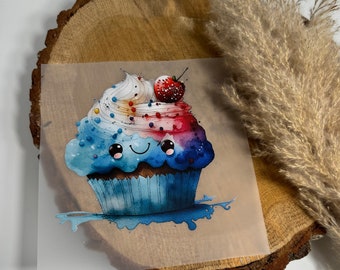 Bügelbild Cupcake Kirsche