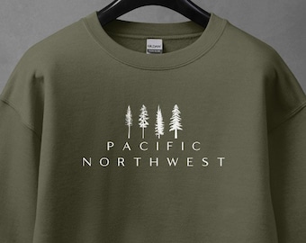 Pacific Northwest Crewneck Sweatshirt Washington Sweatshirt Washington Gifts