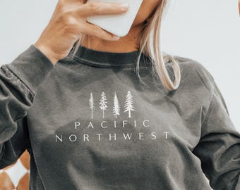 Pacific Northwest Long Sleeve Tshirt Comfort Colors