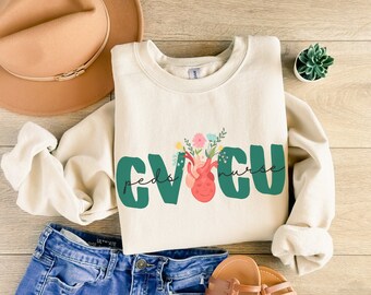 Pediatric CVICU Nurse Sweatshirt, CVICU Nurse Sweatshirt, Peds CVICU Nurse, Pediatric Cardiovascular Intensive Care Unit Nurse Gift