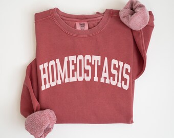Biology Sweatshirt, Homeostasis Crewneck, Biology Teacher Gift, Science Teacher Shirt, Varsity Aesthetic, Neuro Nerd, Physiology