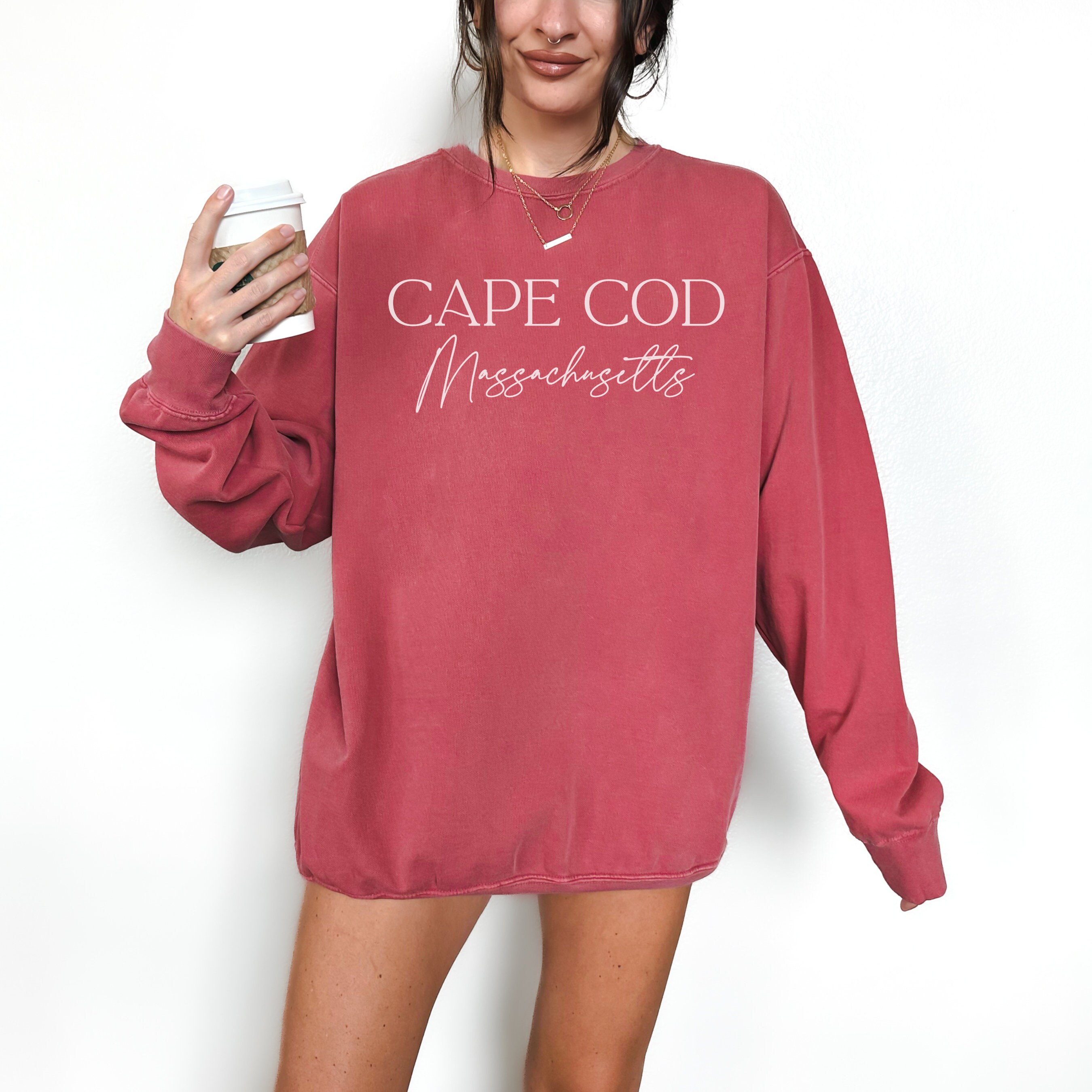 Comfort Colors Cape Code Sweatshirt Oversized Minimalist Etsy