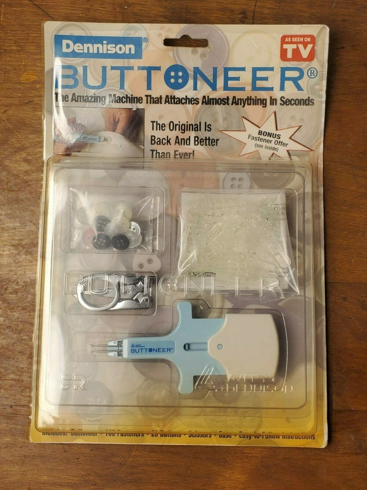 The Original Buttoneer Fastening System