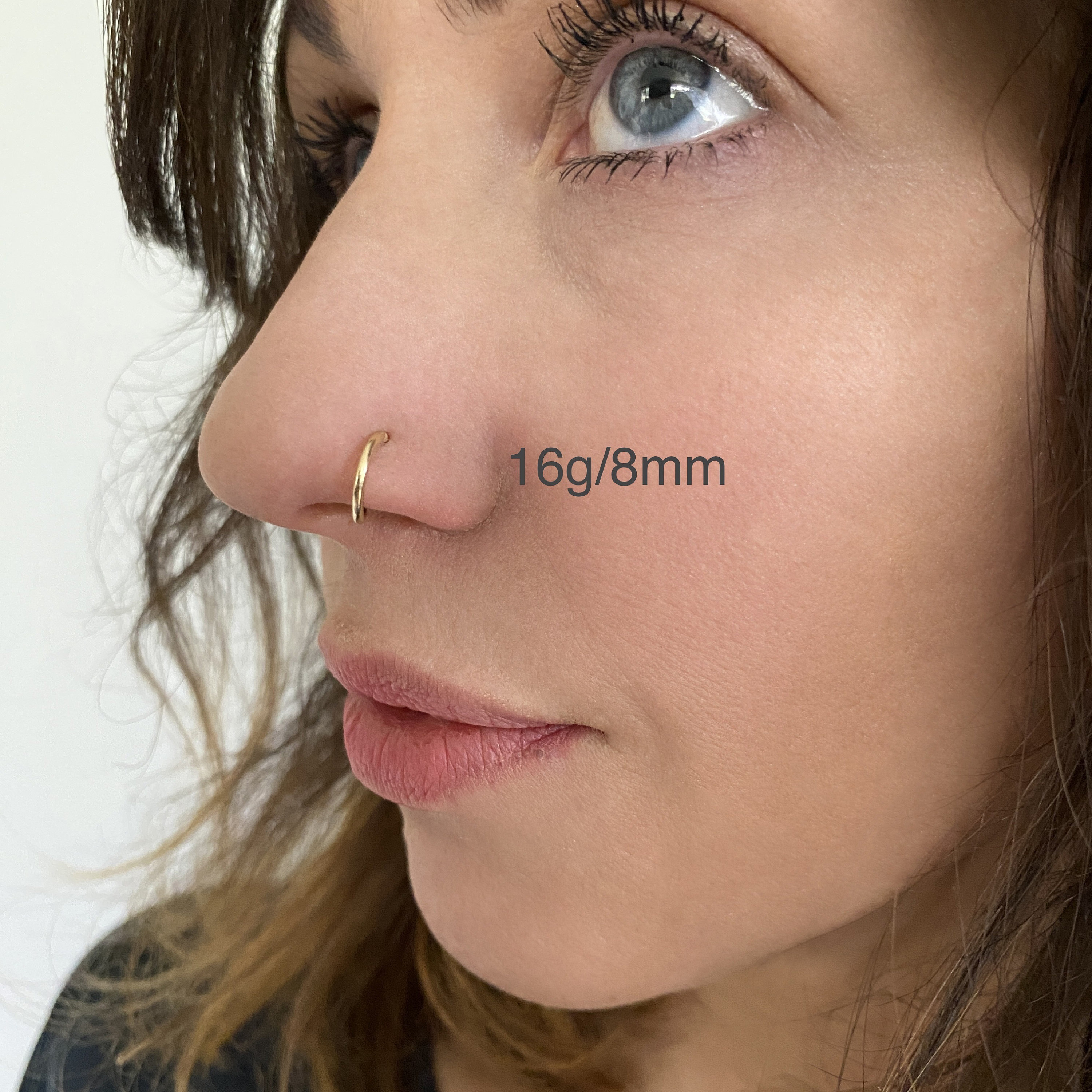 Tiny Silver Nose Ring - Hoop Nose Ring - 6mm