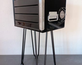 New black - airline galley container cart, catering box, side table with hairpin legs
