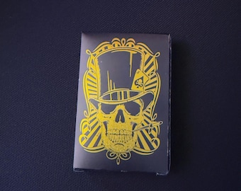 Limited-Skull Playing Cards, Waterproof Plastic Poker Deck, Black, Gold & Silver Aesthetic Cards