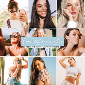 5 Beauty Selfie Lightroom presets Mobile and Desktop