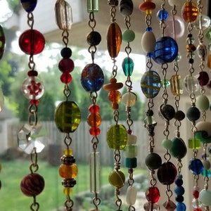 Single Bead Strands For Curtains Bohemian Curtain Strands of Beads Suncatchers Bohemian & Eclectic