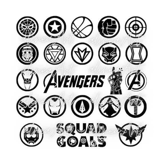 Avengers Logo Svg Bundle Avengers Svg File for Cricut - Etsy
