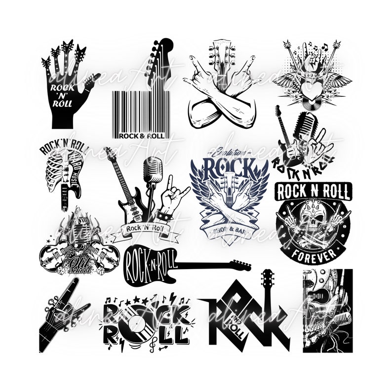 Rock N Roll Music SVG Guitar SVG Rock Hand SVG Perfect - Etsy
