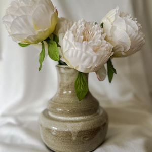 Handmade White/Beige Vase - Wheel Thrown Ceramics