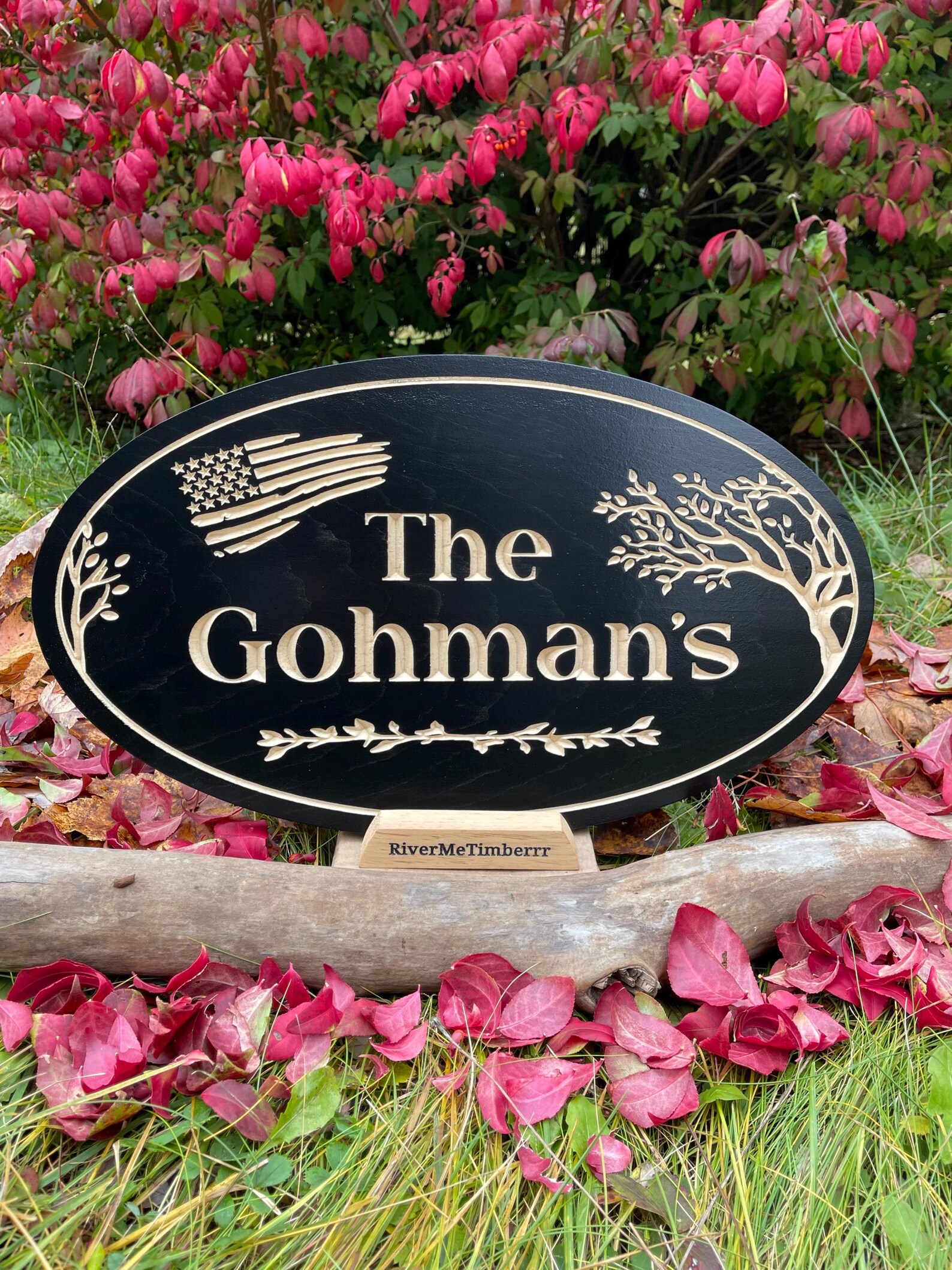 Custom Outdoor Sign | Oval Shape | Engraved Wood Sign | Pine | Address ...