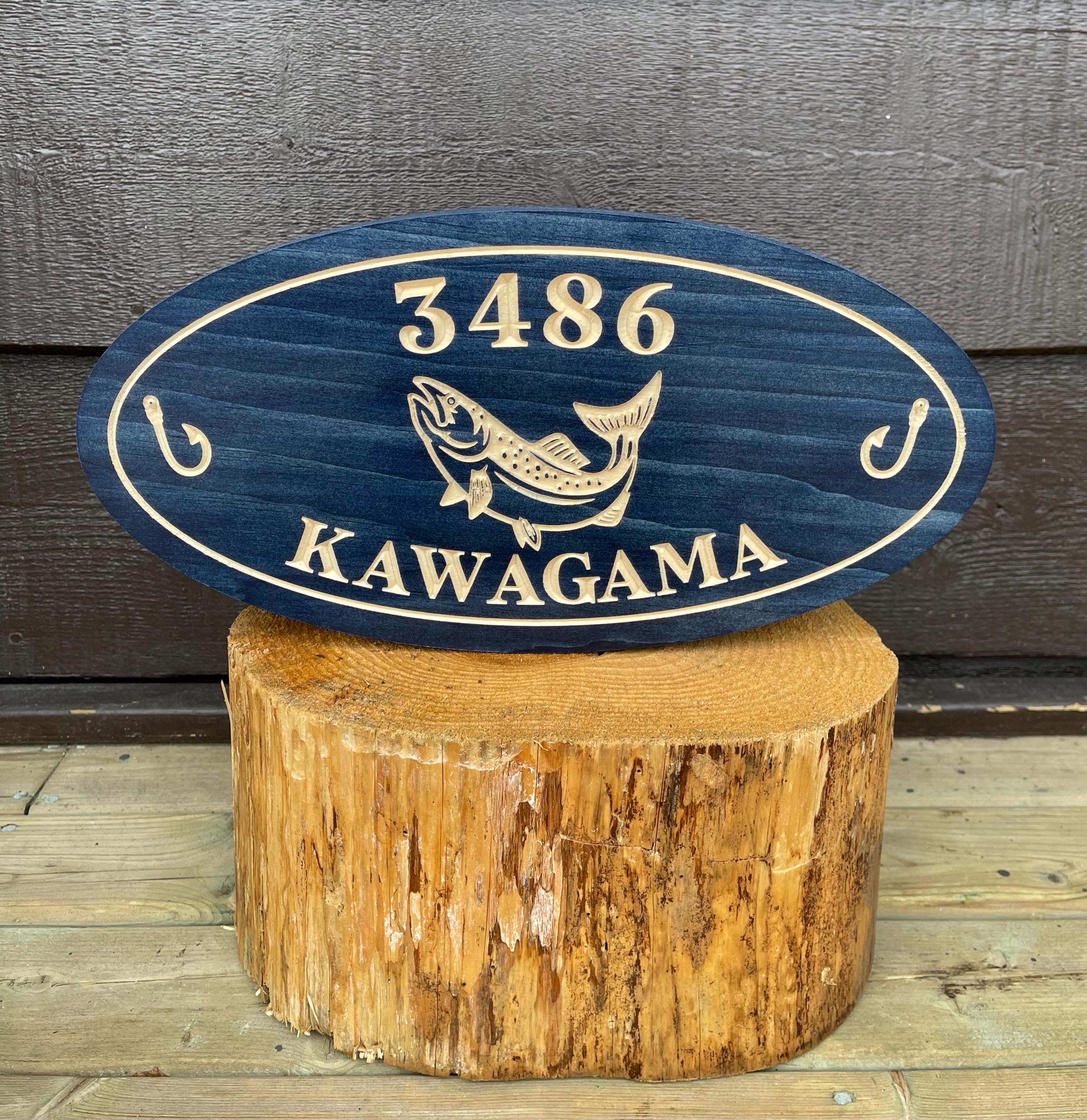 Custom Outdoor Sign | Oval Shape | Engraved Wood Sign | Pine | Address ...