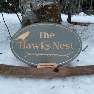 Custom Outdoor Sign | Oval | Double / Single Side | Carved Wood | Cedar | Camp/Cabin/Cottage Sign | Personalized | Address | Family Gift