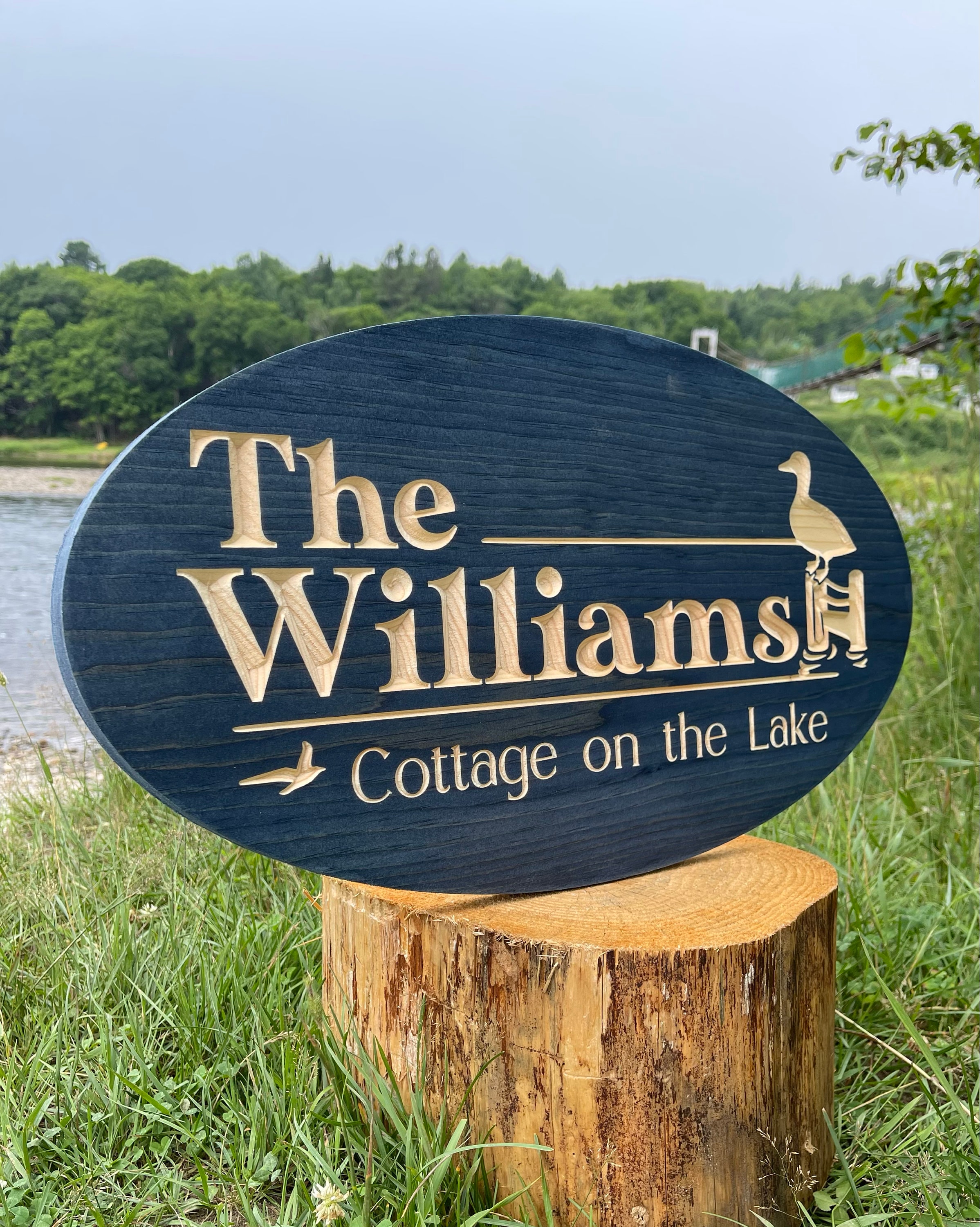 Custom Outdoor Sign | Oval Shape | Engraved Wood Sign | Pine | Address ...