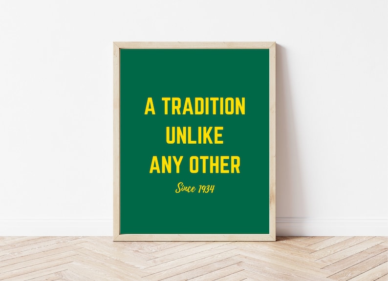 Masters Wall Decor Golf Print A Tradition Unlike Any Other Masters Tournament Golf Art Augusta Art Digital Download Golf Decor image 1