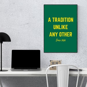 Masters Wall Decor Golf Print A Tradition Unlike Any Other Masters Tournament Golf Art Augusta Art Digital Download Golf Decor image 5