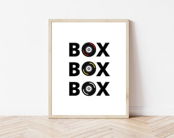 BoxBoxBox Formula 1 Print | F1 Digital Download | F1 Racing | Box Box Box | Motosport | Car racing | F1 | Formula 1 | F1 Art | F1 Print