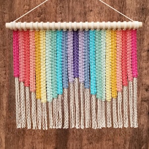 Rainbow Macrame Wall Hanging- home decor for nursery, bedroom, entryway, colorful home decor, modern wall art