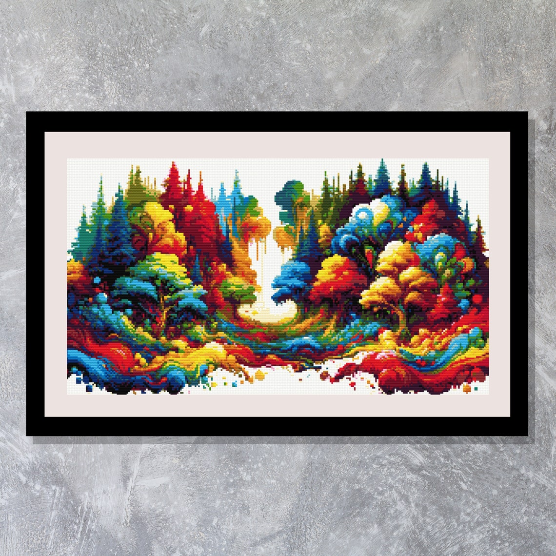 Enchanted Forest Counted Cross Stitch Pattern, Whimsical Nature ...