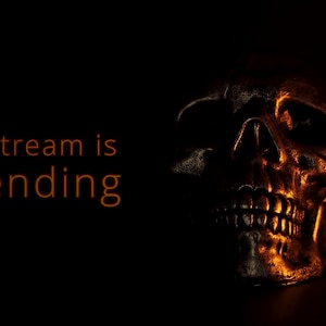 Animated stream screens, spooky skull halloween, Offline, starting, ending, be right back, Twitch and OBS ・