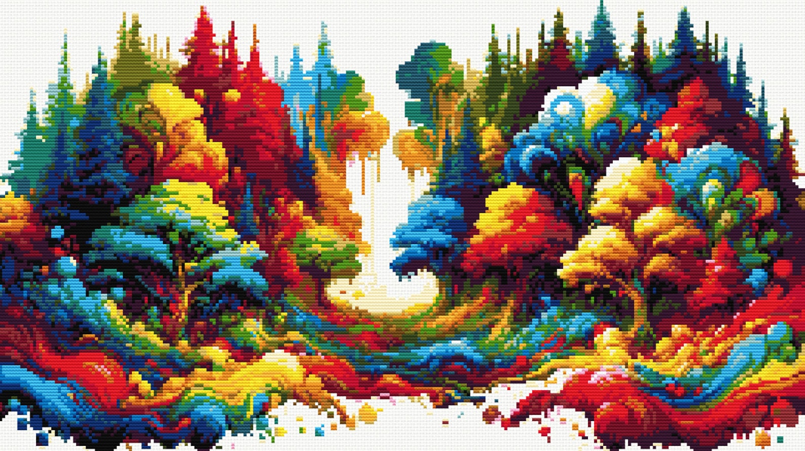 Enchanted Forest Counted Cross Stitch Pattern, Whimsical Nature ...