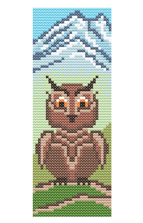 Owl Bookmark  - Cross stitch pattern - instant PDF download