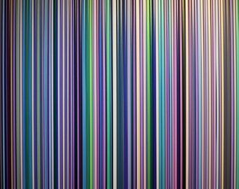 Cross Stitch pattern - Geometric Abstract art- bright lines, cross stitch PDF, instant download