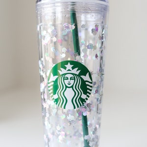 スノーグローブタンブラー - F-U - ホログラフィック - スターバックス - 中指 - 絵文字 - アイスコーヒー - コールドカップ - ウォーターボトル - 面白い - スノーグローブ -