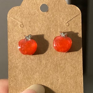 Apple earrings - Teacher earrings - gift for teacher - stud earrings - apples - Teacher appreciation