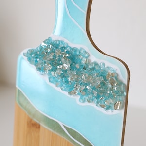 charcuterie cutting board | serving board | ocean | nautical | bamboo | cheese board | geode