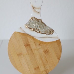 Charcuterie Snijplank - serveerplank - geode - kristal - glas - bamboe - kaasplank - marmer