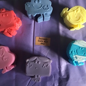 Mr men and little miss handmade Goats milk soap.x1