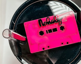 Targhetta personalizzata per Tumbler Tumbler Topper personalizzato Tumbler 30oz 40oz Coperchi H2.0 Cassette nome topper Targhetta Tumbler Neon