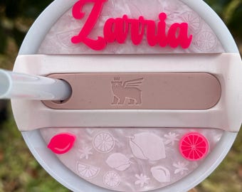 Personalized   Protour Stanley Name Plate Stanley Protour Lid Topper Stanley Accessory Flip Top Stanley Name Topper tumbler Custom Nametag